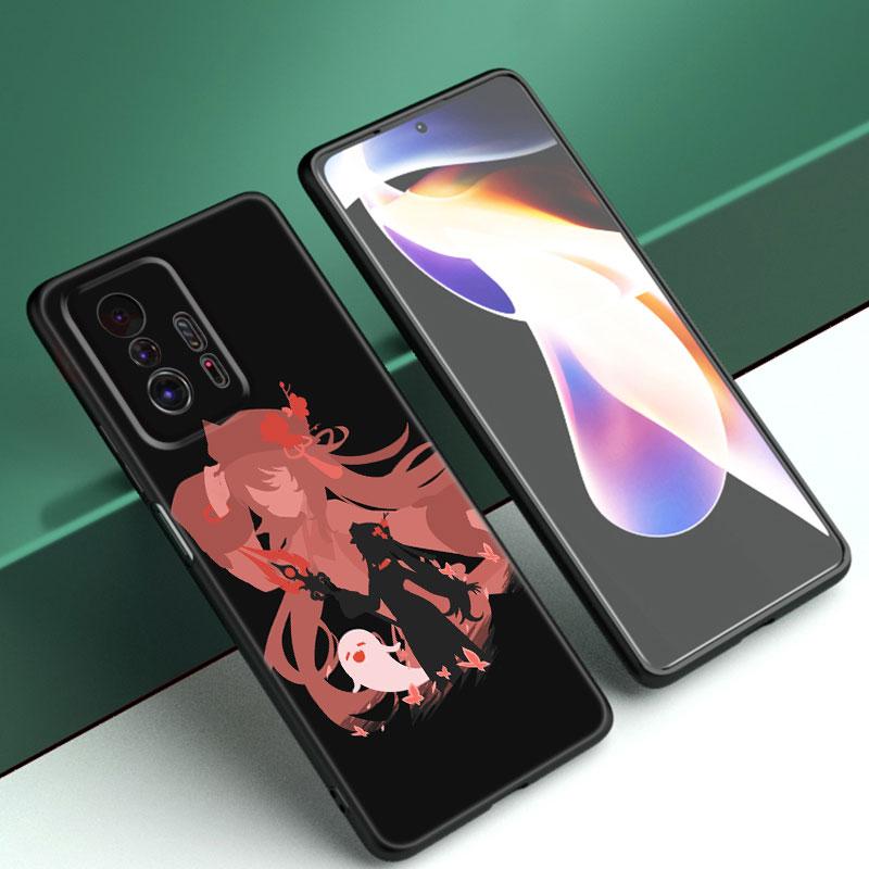 Чехол для телефона Genshin Impact с аниме для Xiaomi Mi A2 8 9 SE Note 10 10T 11 12 Lite 9T 11T 12S 12T Pro A3 6X 12X, мягкий черный чехол из ТПУ