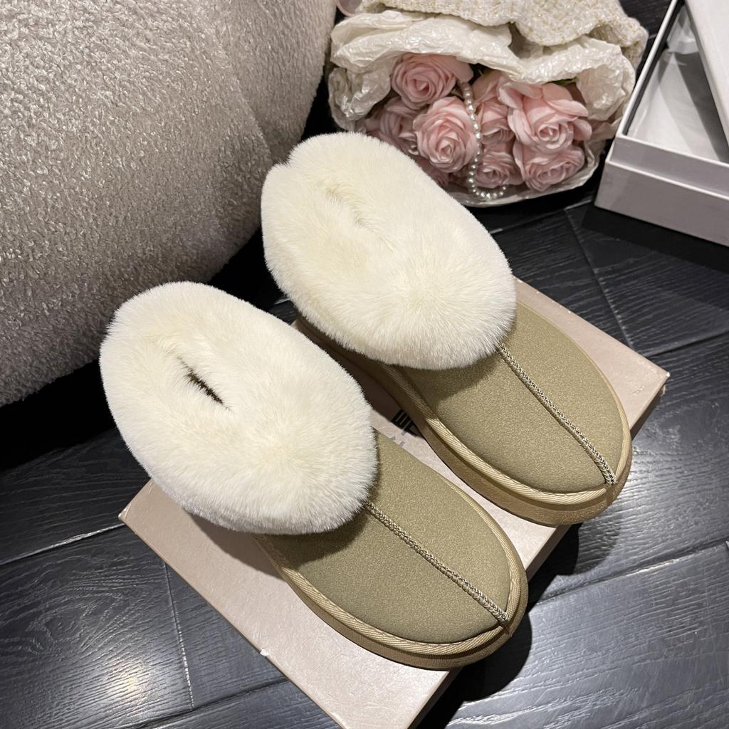 Европейские и американские однотонные теплые сноубутсы на толстой подошве для женщин 2024 зима новые повседневные сноубутсы большого размера хлопковые туфли для женщин