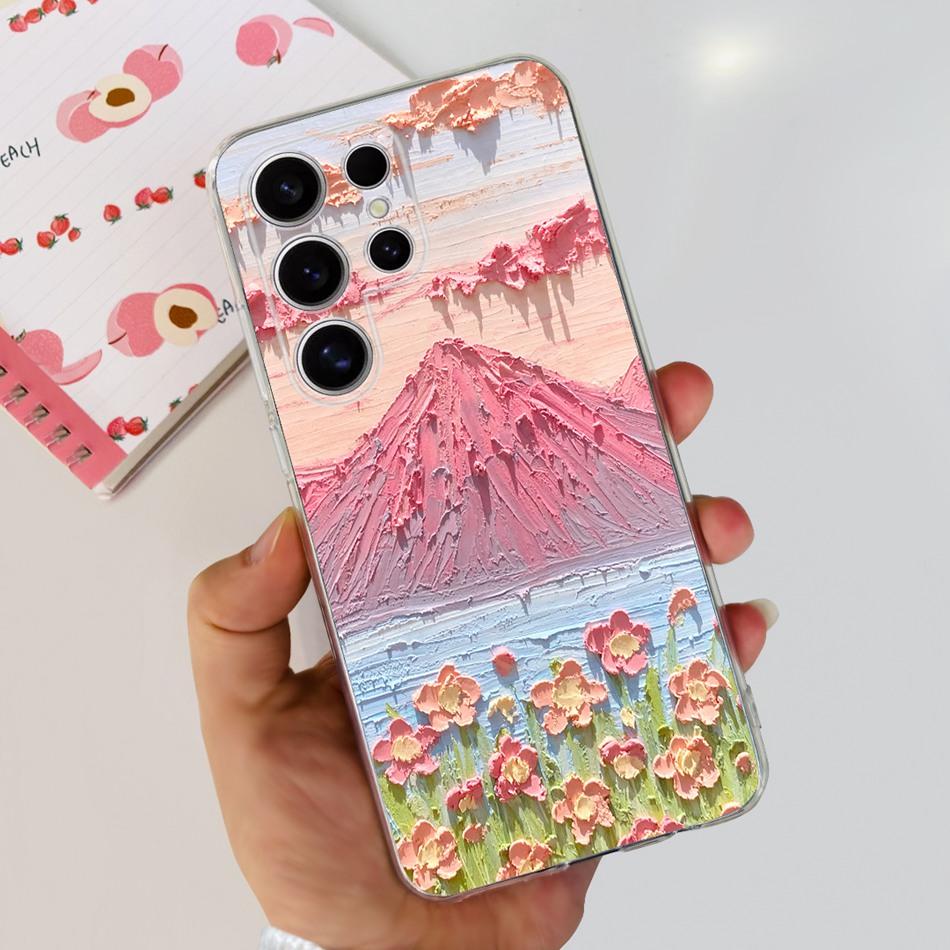 Чехол для Samsung Galaxy S24 Ultra 5G S24 Plus 2024 Элегантная печать Мягкий силиконовый ТПУ чехол для Samsung S 24 S24Plus S24Ultra