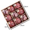 9pcs 8cm Painted Christmas Balls Pendant Christmas Tree Pendants  Home New Year Festival Gift