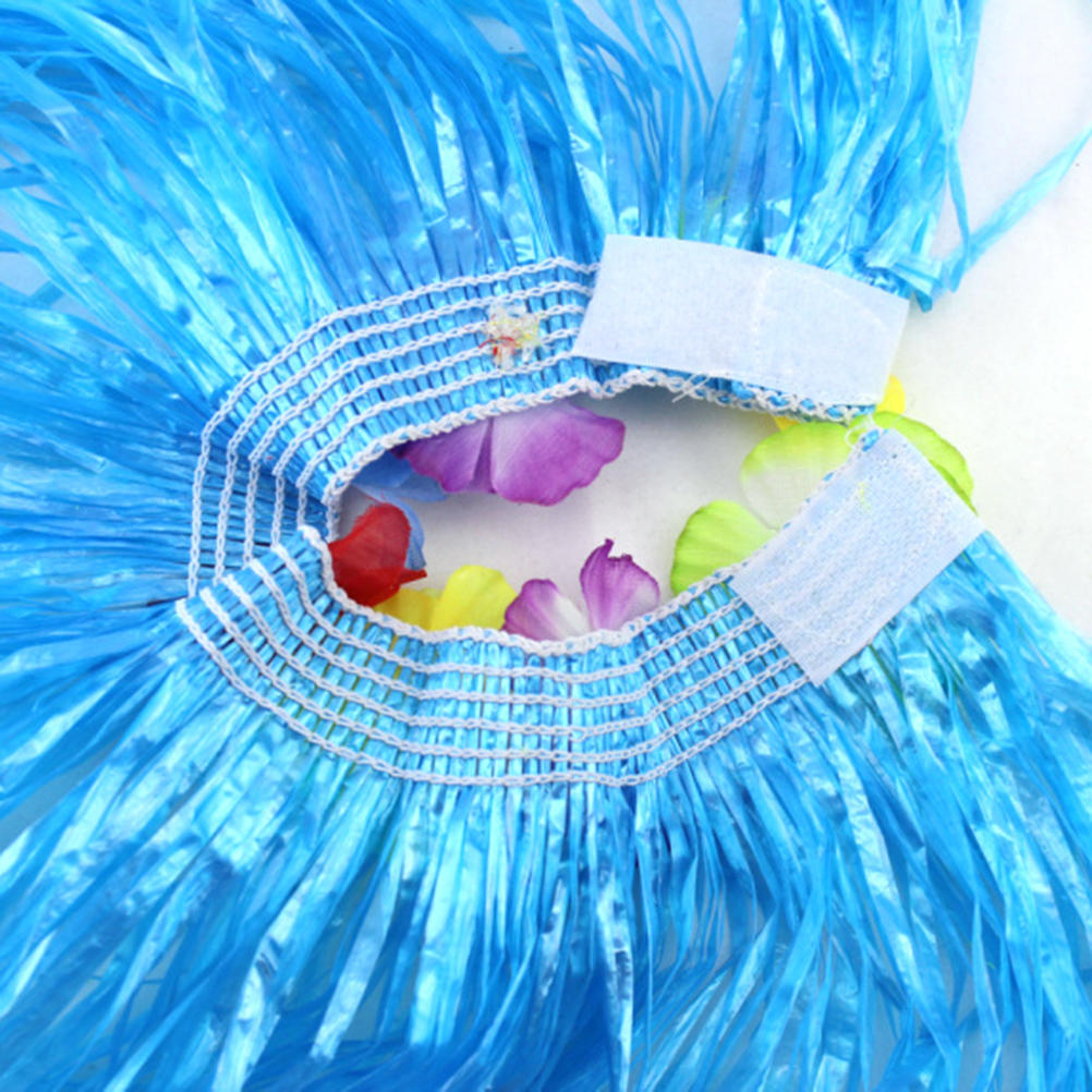 Гавайская юбка-трава Юбка-хула Костюм Лей Луау Вечеринка для танцев Пляжное платье