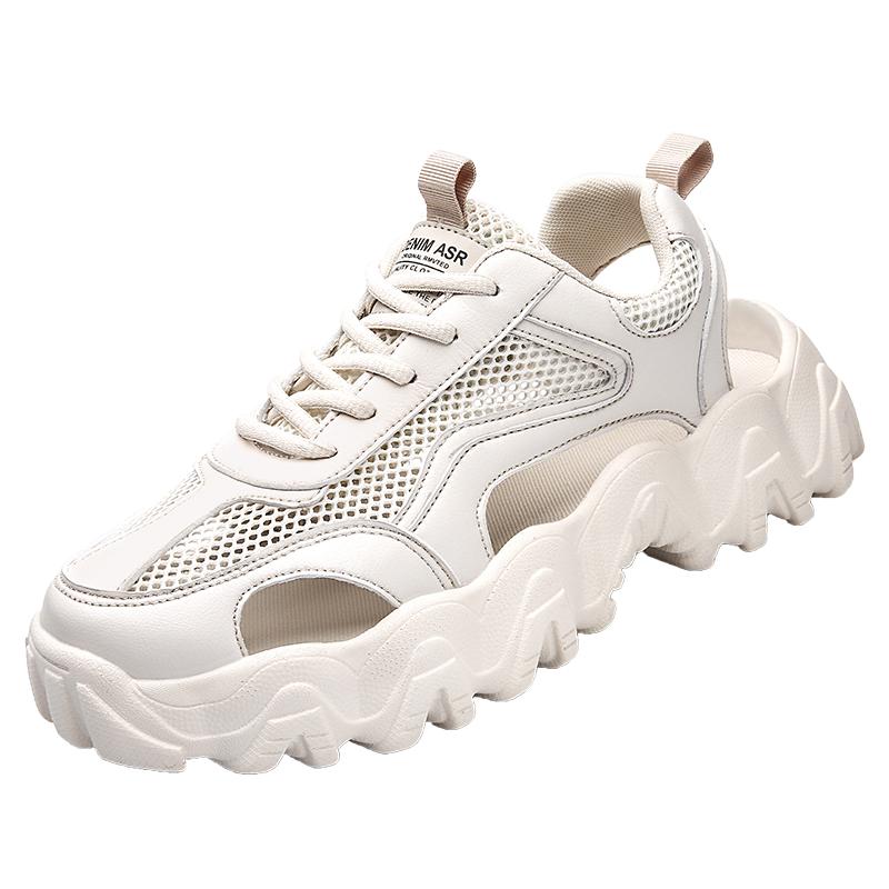 Летние сандалии Deporte на высокой подошве, мужские тапочки Tide, мужская повседневная обувь, мужские пляжные кроссовки для мальчиков и детей, теннисная сетка на меху