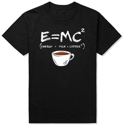 EMC2 футболка из чистого хлопка Американский телесериал Теория большого взрыва кофейная короткорукавка Шелдон футболка с коротким рукавом
