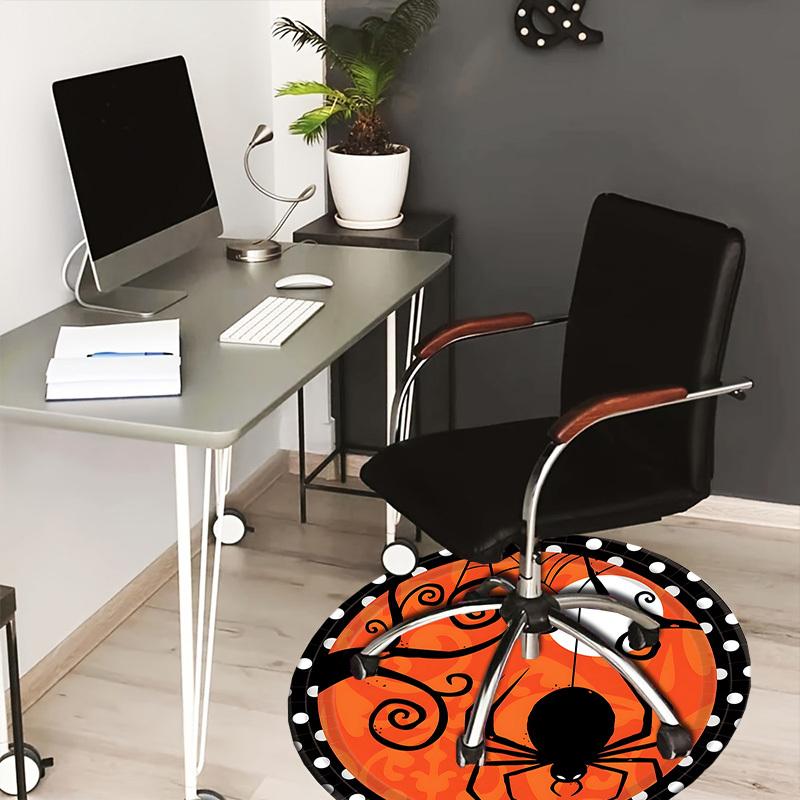 1pc Office Carpet Chair Mats Halloween Spider Web Perfect for Decorating Office Chairs, Living Rooms, Or Bedrooms.YDT008