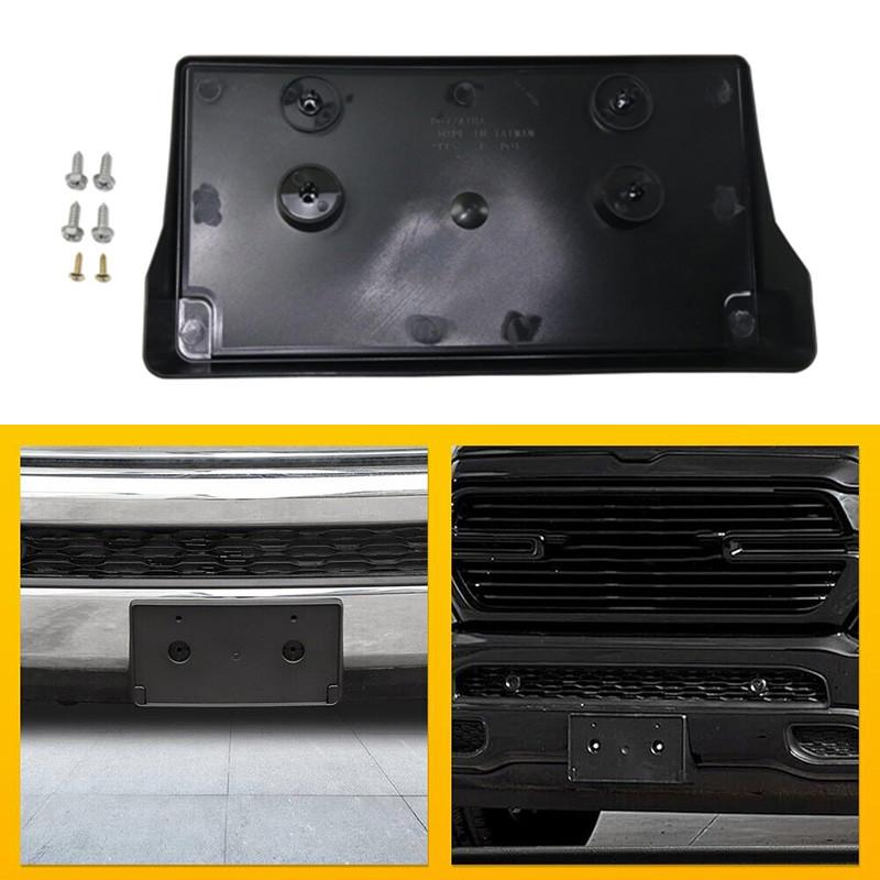 1pc Black Front License Plate Bracket Kit 68274215AA Fit for Ram 1500 2019-2024