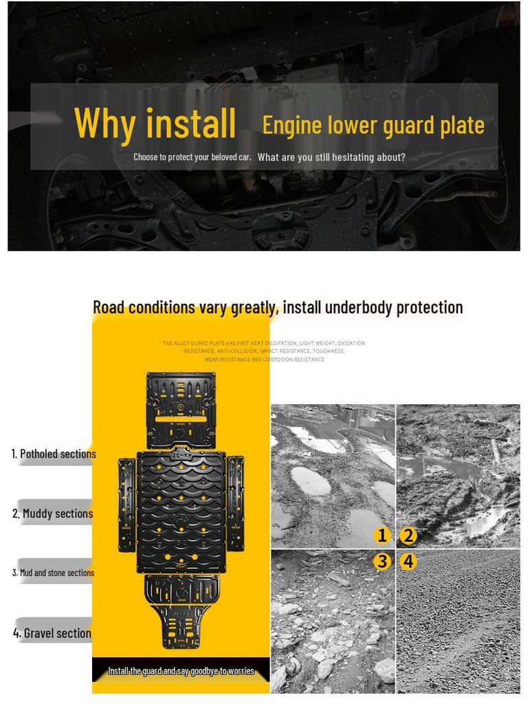 Geely Xingyuan Chassis & Battery Guard Plates: Protects Xingyuan 410/310 wiring and motor with underbody armor.