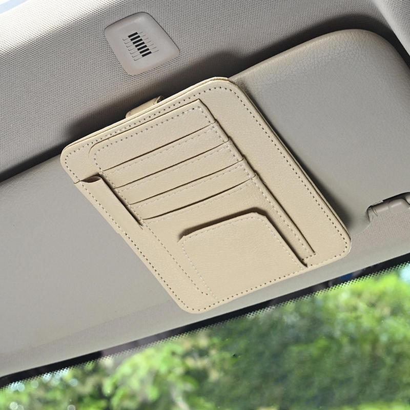 Автомобильный козырек-органайзер, сумка с несколькими карманами, устойчивый к царапинам автомобильный козырек, держатель для карточек, очков, держатель для хранения автомобилей