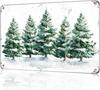 Vintage Tin Sign Merry Christmas Retro Cute Metal Sign Mountain Forest Winter Wall Decor Funny Tin Sign Cafe Store Garage Wall D
