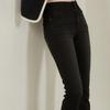 Bang Bang Women S Boa Fur Lycra Bonded Denim Black