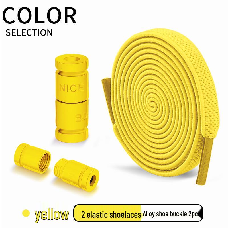 Green No-Tie Elastic Shoelace Buckle - Easy Fit for Men, Women & Children