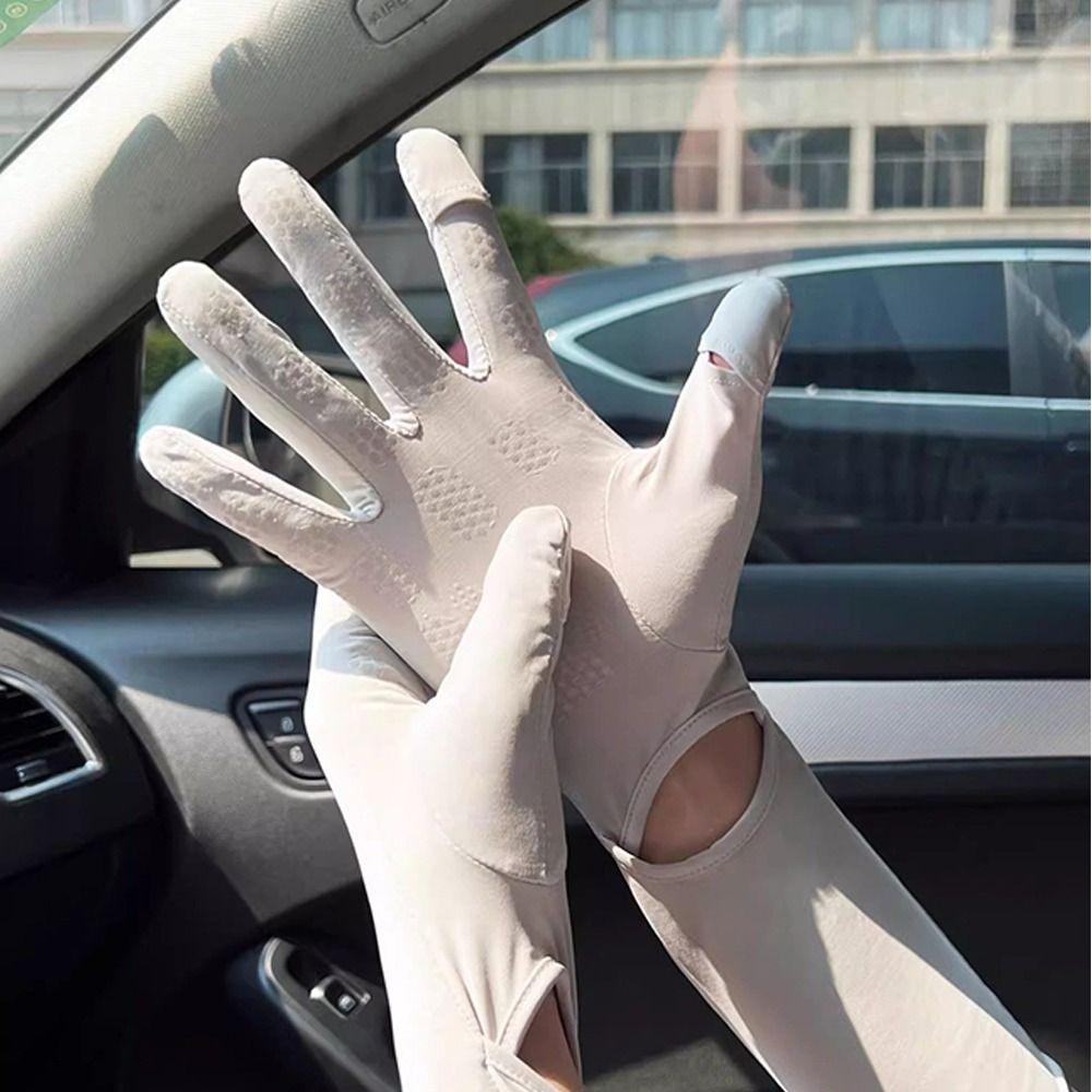 Long Gloves Ice Silk Sleeve Ice Silk Bicycle Gloves Breathable Sun Protection Gloves Summer