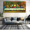 Jesus and The Last Dinner Canvas Painting Jesus Christ The Last Supper Wall Art Picture Print Living Room Home Decor Poster Gift