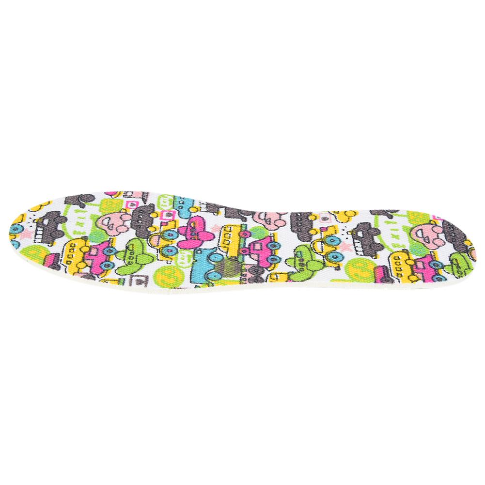 Children Soft Latex Car Pattern Insole Shoe Cushions Pad Breathable Massage Insoles