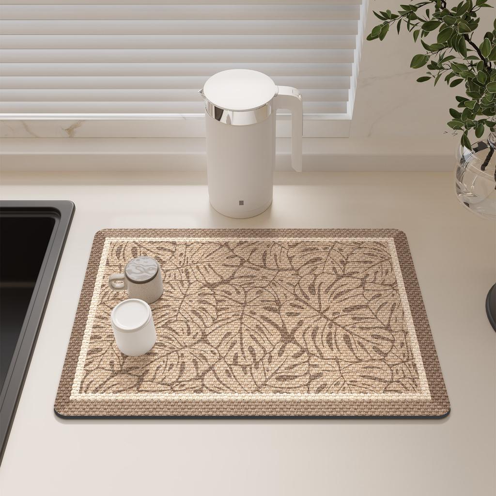 Коврик для сушки кухонной посуды, противоскользящий коврик для слива кофе, водонепроницаемый коврик для посуды, термостойкий коврик для столешницы, подставка для слива крана