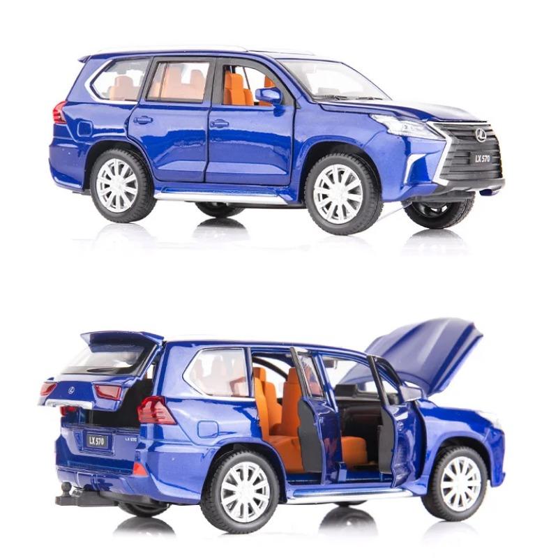 1/32 Lexus LX570 внедорожник литой автомобиль модель игрушечные машинки с инерционным механизмом со звуком и светом коллекция детские подарки