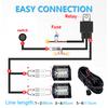 LED Light Bar Wiring Harness Kit, 300W Universal LED Work Light Bar Wiring Harness 12V 40A for Off-Road Vehicles Fit 2 Light