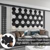 12Pcs Felt Soundproof Wall Panel Self-Adhesive Sound Absorbing High Density Thick Acoustic Foam Panel Home Studio Hexagon Noise Reduction Wall Panel