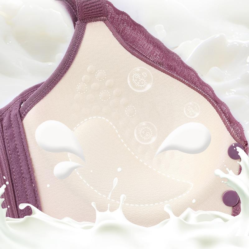 New High-end Lace Front Buckle Underwear Women's Setting Cup Adjustable Shoulder Strap Large Size No Steel Ring Bra