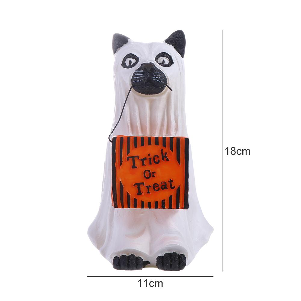 Resin Halloween Dog Elf Candy Bowl Cat Snack Storage Props Sweets Holder Christmas