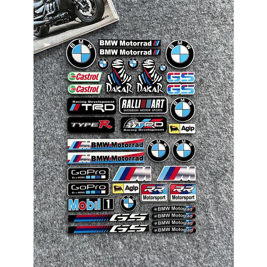 Kfwhl7 Светоотражающие наклейки для мотоциклов BMW - Наклейки на шлем с логотипом BMW для G310GS/S1000RR/1200GS