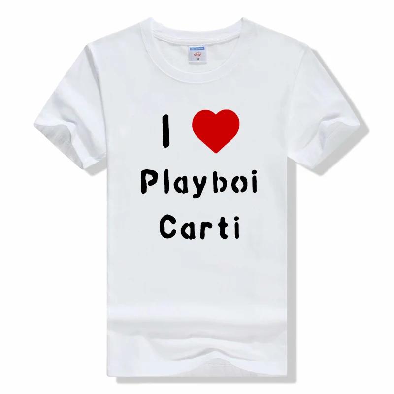 I Love Playboi Carti Tshirt Fun Rapper Tee Black UnisexFashion casual T Shirts Unisex Short Sleeve T-shirt