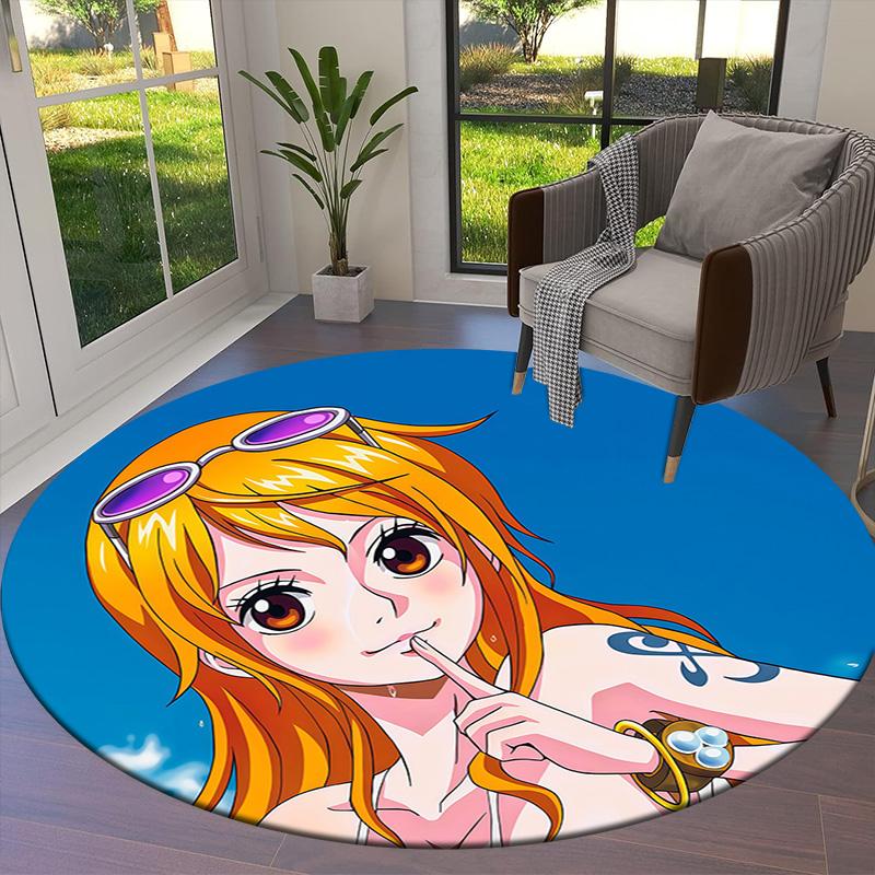 Nami Round Area Rug Carpet Rug For Living Room Bedroom Sofa Playroom Decor Nonslip Floor Mat