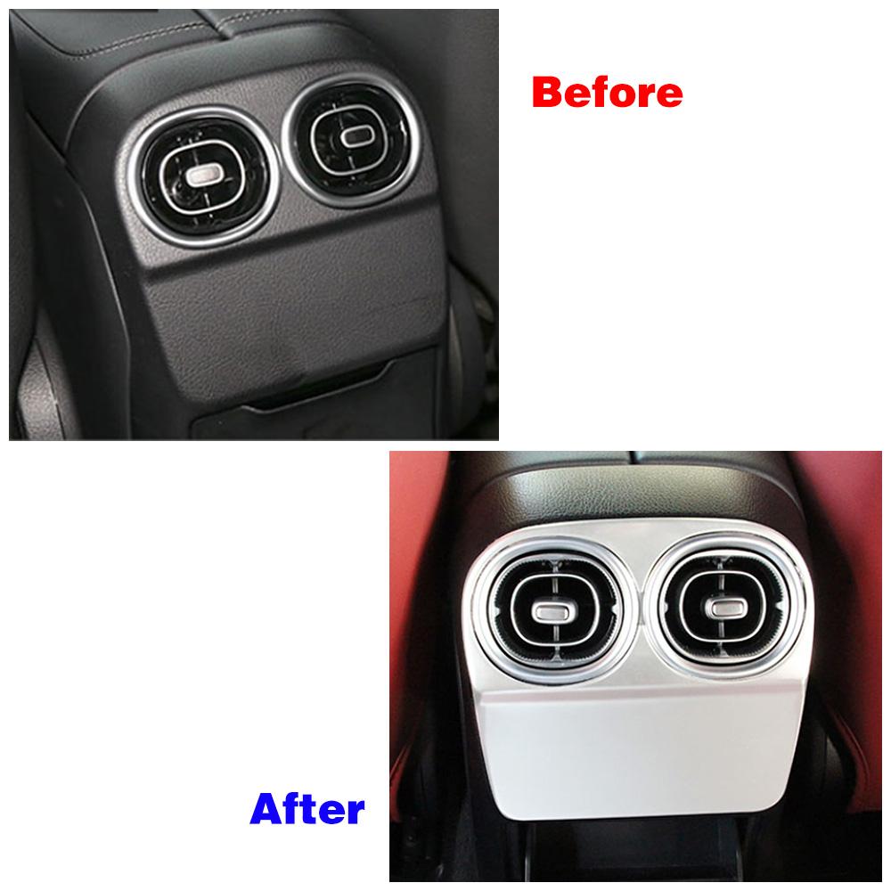 Для Mercedes Benz C Class W206 2022 2023 автомобильный подлокотник центральной консоли сзади AC воздуховыпускное отверстие вентиляционная панель ящик для хранения крышка накладка