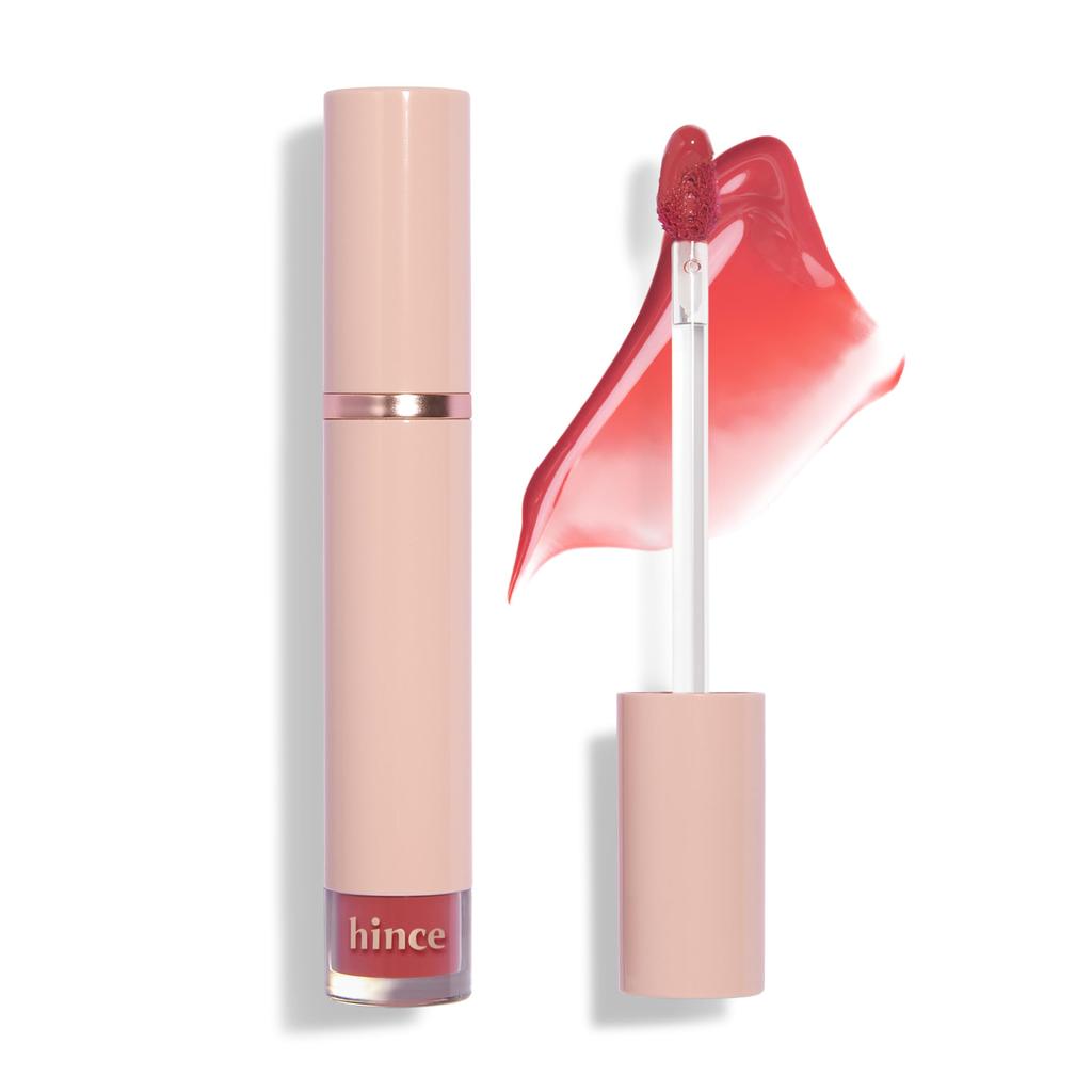 HINCE Mood Enhancer Water Liquid Glow - Non-Sticky & Waterproof Lip Stain for Women - Long Wearing Lip Gloss for Natural and Glass Glow - Moisturizing