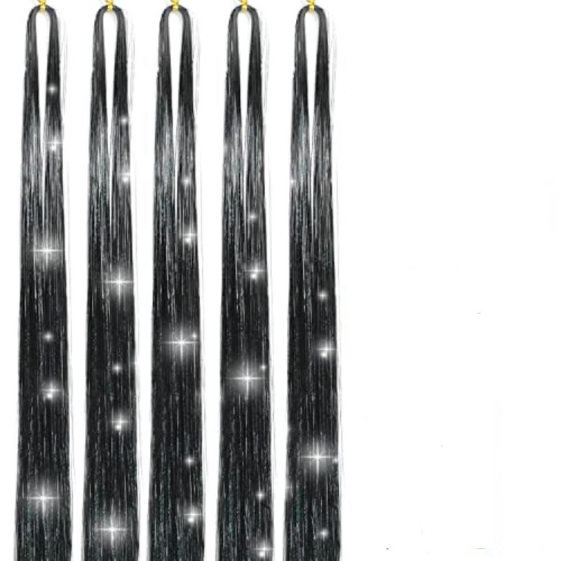 5 шт. комплект париков, парик, термостойкий парик феи, комплект париков, блестящий парик, блестящие волосы, аксессуары для волос для девочек и женщин