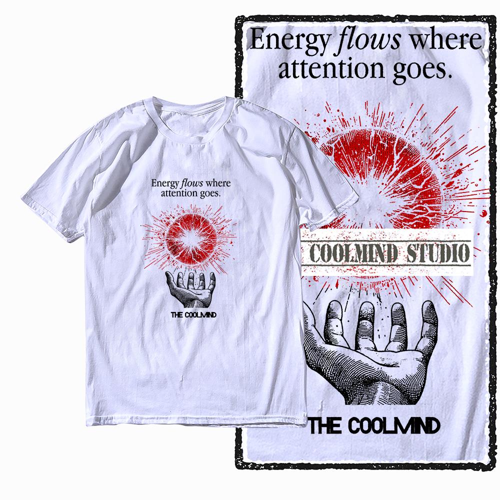 Coolmind X0075 Хлопковая футболка с графическим принтом Energy Focus Cosmic Focus эксклюзивная мужская футболка уличный стиль футболка для мужчин футболка