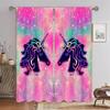 Единорог розовый девичий 3D цифровая печать полиэстер тонкие затемняющие оконные шторы для девочек детская гостиная спальня ванная комната