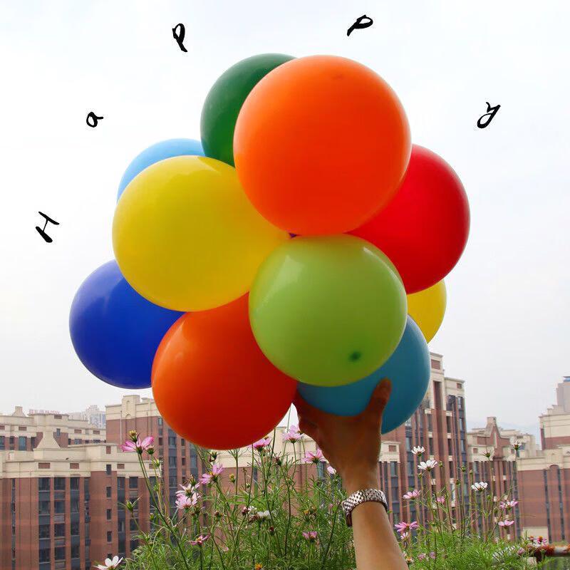 Jiayan Colorful Balloons, New Year Decorations, Birthday Party Scene Setup, Latex Outdoor Handheld Photo Balloons, 21 Pieces