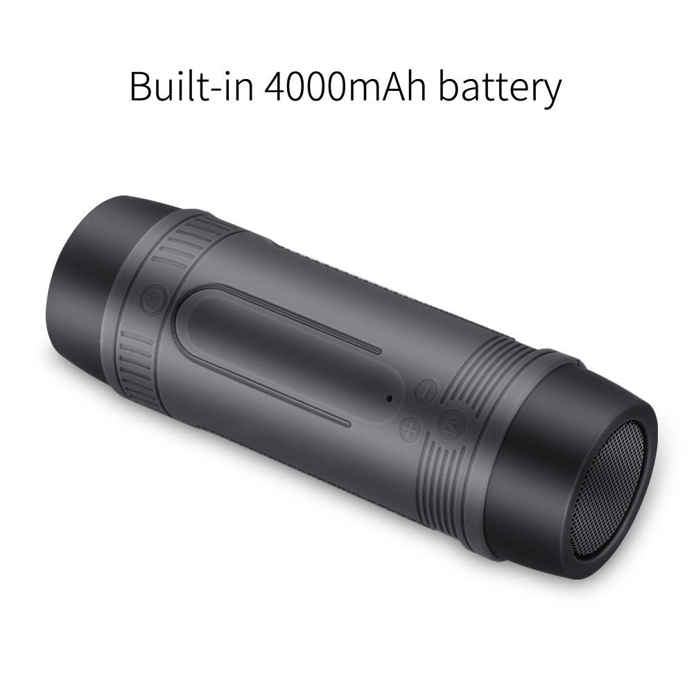 Portable Bluetooth Bicycle Speaker Power Bank Flashlight Waterproof Speaker
