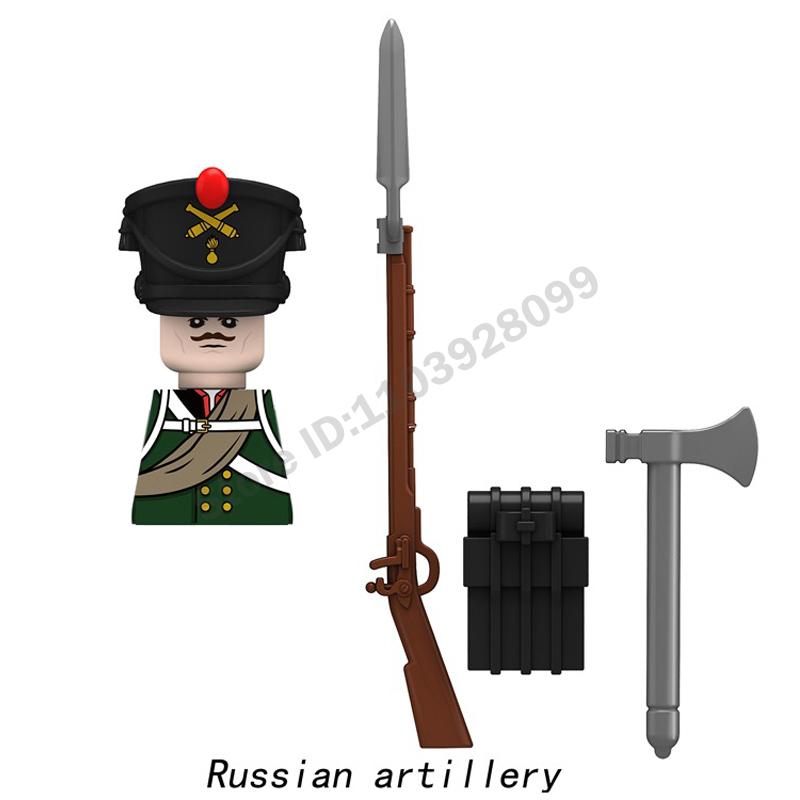 Средневековье Военные Наполеоновские войны Фигурки Строительные блоки Британские Французские Пруссия Пехота Рыцарь Генерал Герцог Персонажи Кирпичик