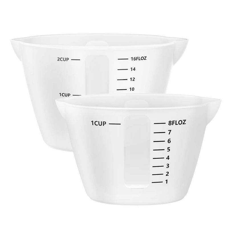 Силиконовые мерные стаканчики объемом 500 мл и 250 мл для смешивания смолы и акриловых красок, многоразовые мерные стаканчики для рукоделия.