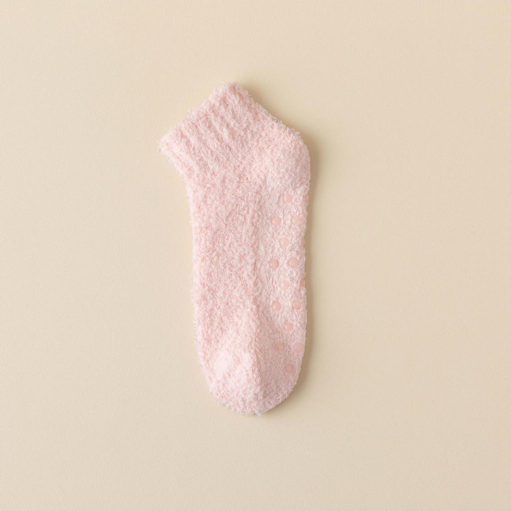 Женские зимние толстые теплые нескользящие носки средней длины из кораллового флиса