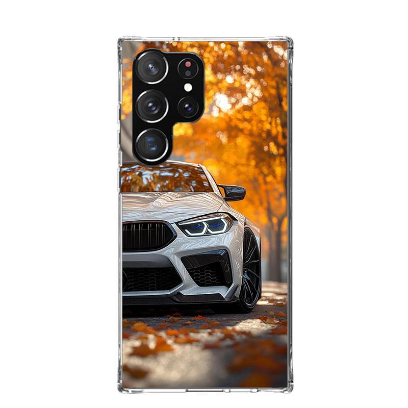 Черно-белый Спортивный для B-BMW Чехол для телефона Для Samsung Galaxy S26 Ultra S23 S24 S25 Edge S20 FE S21 S22 Plus Мягкий Чехол с принтом