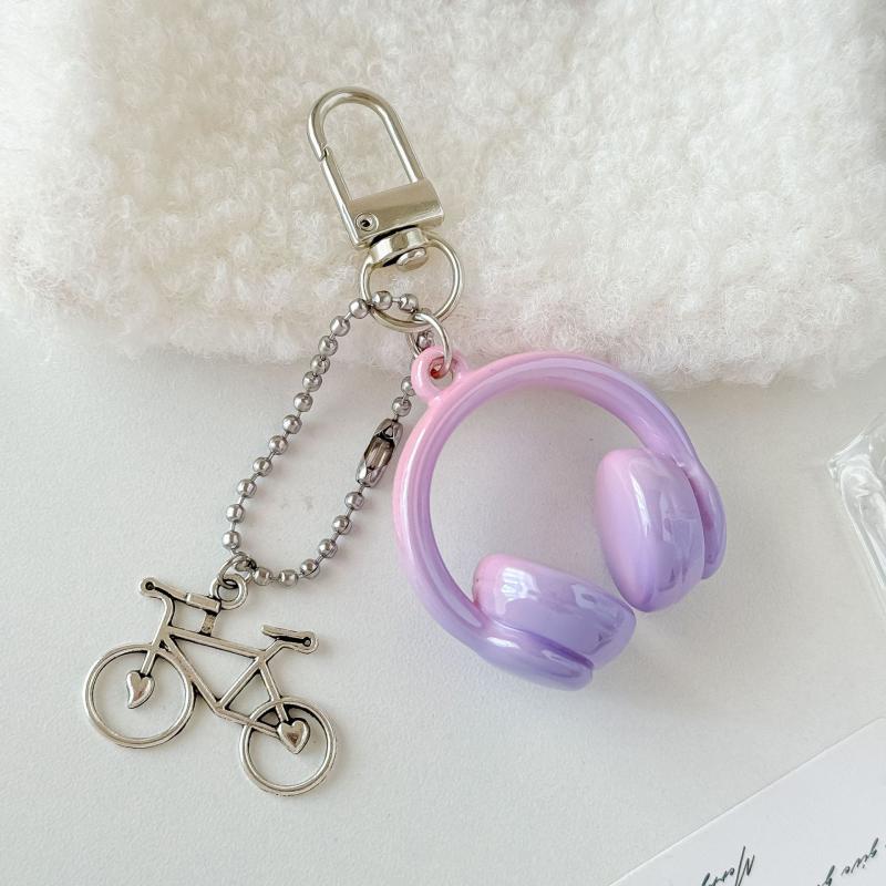 3D наушники брелок велосипедный брелок телефон кулон ювелирные изделия для девушки женщины подарочный пакет украшение