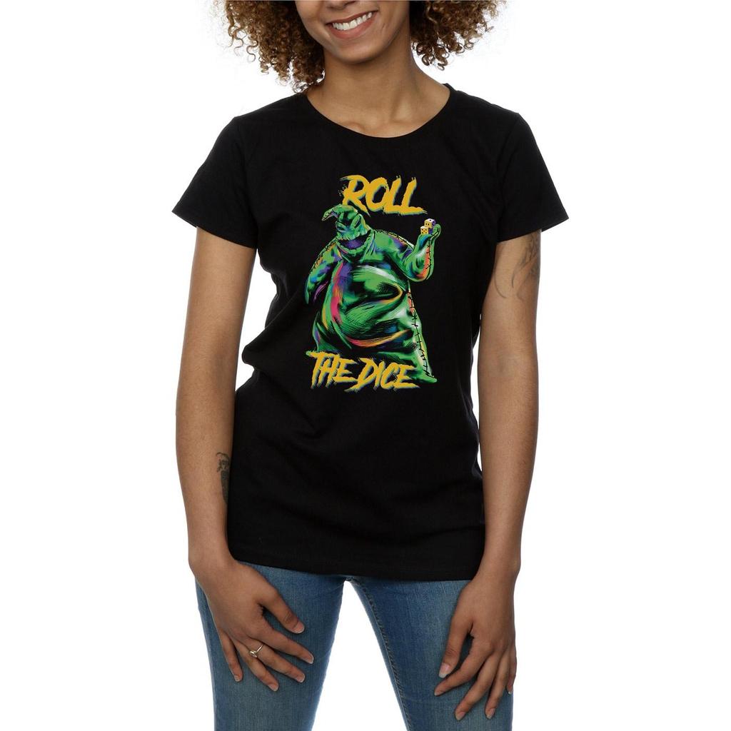 Disney Womens/Ladies Nightmare Before Christmas Oogie Boogie Dice Cotton T-Shirt