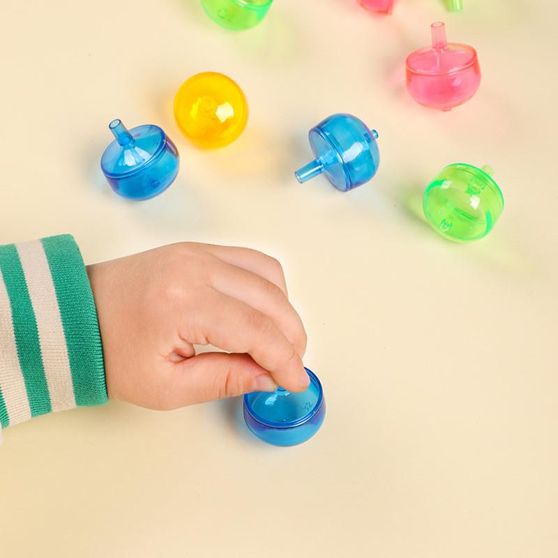 Classic Transparent Gyroscope Toy For Kids Plastic Handheld Creative Gift For Children