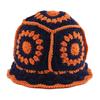 Fleece thread Flower Sun Hat Hollow Bucket Hat Casual Knitted Fisherman Hat  Student