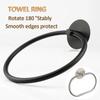 Кольцо для полотенец из нержавеющей стали для ванной комнаты, стильный дизайн, подвесное, самоклеящееся, без отверстий, стойка для хранения полотенец, аксессуары для ванной комнаты, украшение