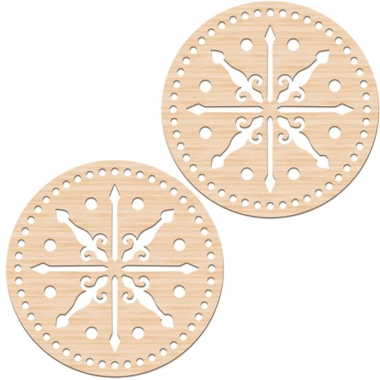 2 шт., креативная неокрашенная легкая сумка, вязаная крючком, деревянная основа, пустая корзина, дно, деревянные швейные инструменты