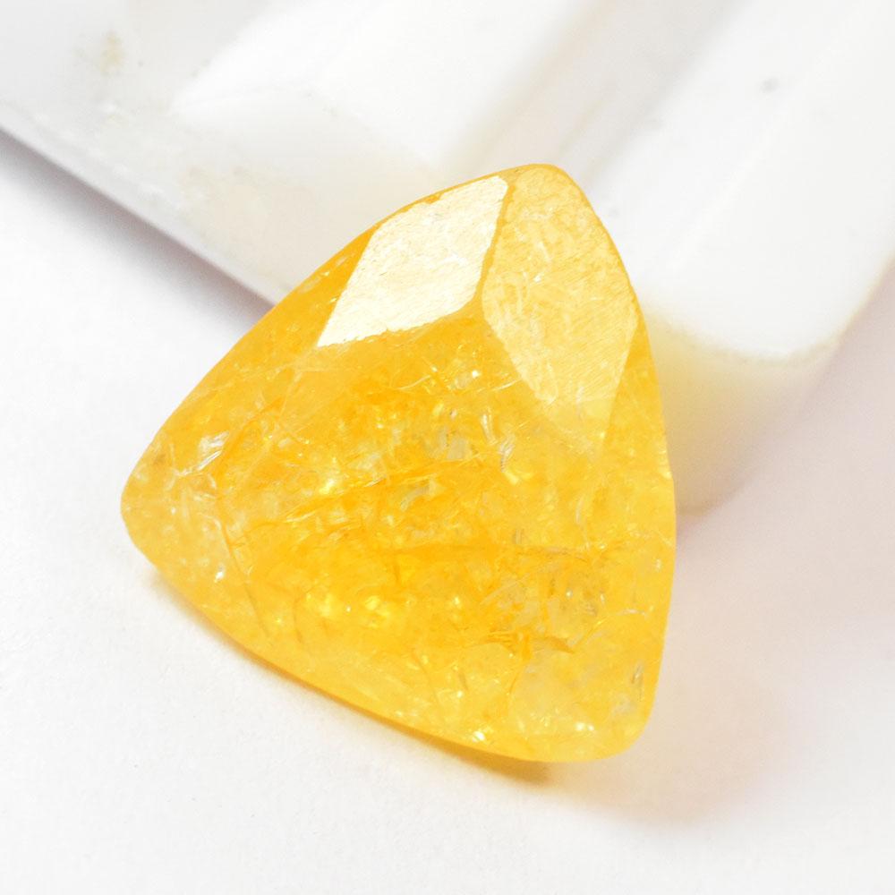 Yellow Sapphire Loose Gemstone 8.80 ct Trillion Cut From Sri Lanka September Birthday Birthstone