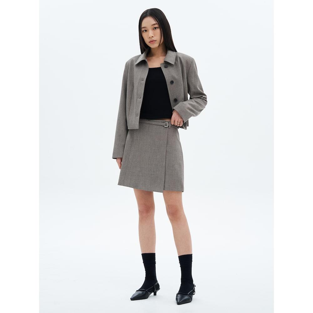8SECONDS Matching Mini Skirt Gray