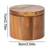 Wooden Salt Shaker - | Salt Shaker with Rotating Lid, Wooden Salt Shaker with Built-in Sugar Spoon, Wooden Kitchen Jar for Easy Hygiene, Household Sal