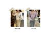 Chic Square Neck Lace-Up Slim Fit Short Top for Women - Autumn/Winter Fashion