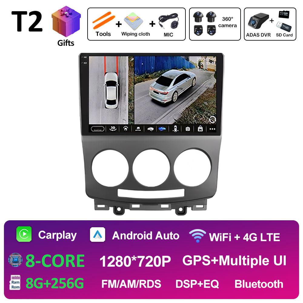 9 дюймовый Android Auto для MAZDA 5 2005 2006 2007 2008 2009 2010 Беспроводной Carplay Вентилятор охлаждения WIFI QLED IPS Экран WIFI Аксессуары