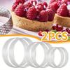 Non-Stick Perforated Tart Ring Set Stainless Steel Mousse Cake Mold Baking Tools for Dessert Decoration Kitchen Accessories