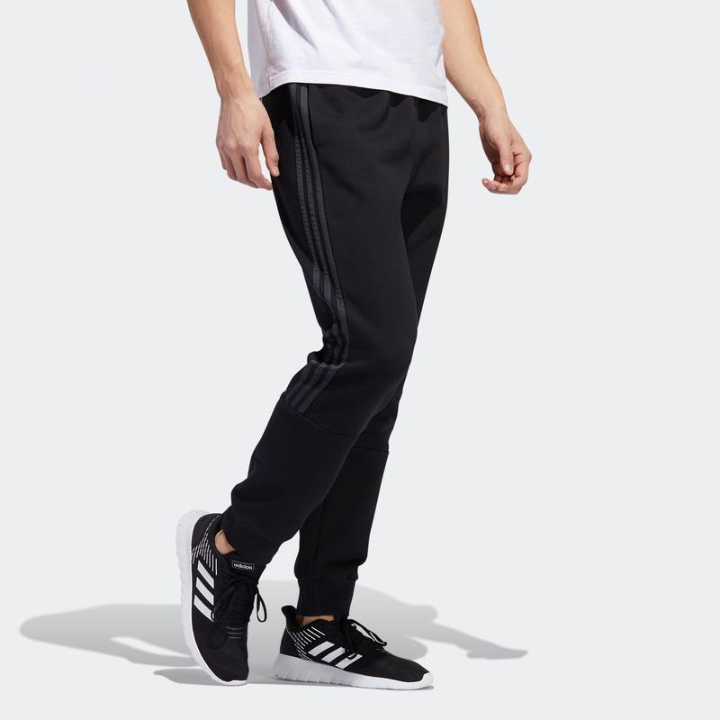 adidas M 3S FL PT JG Sports Lifestyle Series эластичные манжеты однотонные повседневные трикотажные брюки мужские брюки черные FL4844